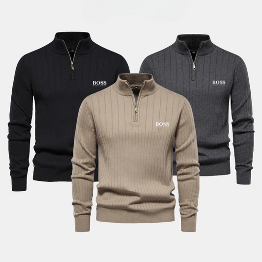 Essential Zip-Up Sweater Herren